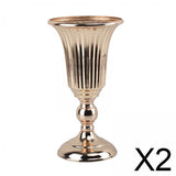 Maxbell 2xIron Flower Vase Stem Bunch Gold Bouquet Floral Arrangement Table Decoration height 27cm