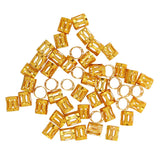 Maxbell 100pcs Hair Braid Cuff Adjustable Hair Rings Braid Beads Clips Decorations