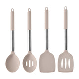 Maxbell 4Pcs Cooking Utensils Mixing Easy to Clean Spoons Stirring Nonstick Cookware Beige