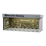 Maxbell Diorama 1/64 Car Garage Model Toy Car Parking Lot LED Lighting Scenery Model