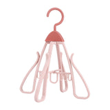 Maxbell Shoe Hanging Hook Balcony Bathroom Home Rotating Space Saving Shoe Organizer pink