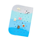 Maxbell Hole Pen Bag Makeup Bag Creative Fidget Stationery Box College School Artist Gradient Blue