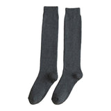 Maxbell 2xBreathable Cotton Mens Knee High Warm Long Winter Thick Socks  Dark grey