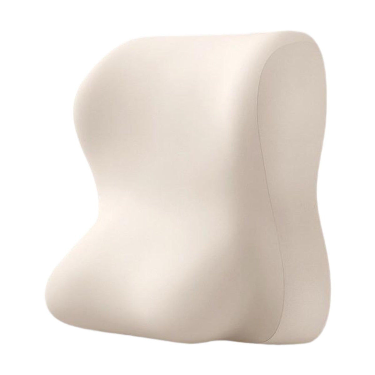 Maxbell Lumbar Back Support Cushion Face Down Pillow for Beds Household Office Chair White