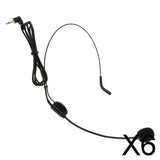 Maxbell 6xEar Hook Omni-Directional Boom Head Worn Microphone  3.5mm Right Angle