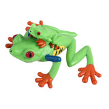 Frog Figurines Toy Frog Animal Sculpture Photo Props Teaching Aids Bath Toys 3cmx5.5cmx7cm