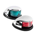 Maxbell 2 Pieces Boat Navigation Light Replace Sturdy 3nm Visibility Range Accessory Silver
