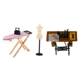 Maxbell 3pcs 1/12 Dollhouse Miniature Furniture Accs and Mannequin Model Stand Decor
