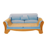 Maxbell Cat Scratching Lounge Couch Sofa Shaped Cat Bed for Sleeping Resting Playing Blue