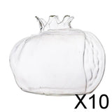 Maxbell 10xMini Pomegranate Glass Vase Handmade Flower Pot Hydroponic Flower Crafts S