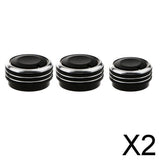 Maxbell 2x3 Pieces Air conditioner Knob Control Switch for Vela Vitz Vios black