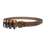 Maxbell Medieval Vintage Belt Gothic Four Bottles Belt for Blouse Dress Anniversaries brown