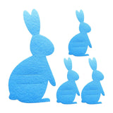 Maxbell 4x Easter Bunny Utensil Cutlery Holders Pouch Bags Gifts Flatware Organizers blue