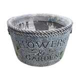 Decorative Flower Pot Resin Plant Container for Garden Office Outdoor Indoor