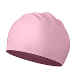 Maxbell Swim Cap Swim Gear Silicone for Curly Short Medium Long Hair Men Women Beach Pink