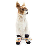 Maxbell Maxbell 4Pcs Pet Puppy Dog Socks Cotton Anti Slip Knitted Warm Socks L