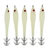 Maxbell 25Pcs Noctilucent Squid Lures Cuttlefish Saltwater Fishing Lure Hook Baits, Glow in Dark - Aladdin Shoppers