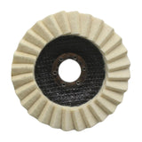 Maxbell Wool Felt Flap Polishing Disc Angle Grinder Attachment for Jewelry Glass Car 115 Type