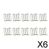 Maxbell 6x10Pcs Bra Hook Closure Bikini Clasps Closures Underwear Waist Extender Hooks