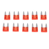 Maxbell 5x10 Pieces Mini10A Blade Fuse Assortment Kit for Auto Car Truck Replacement