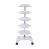 Maxbell Salon Trolley with Wheels Storage Tray Auxiliary Beauty Shop Equipment White