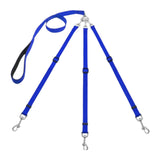 Maxbell 3 in 1 Dog Leash Adjustable Length Triple Dog Leash for Large Medium Dog Pet Blue