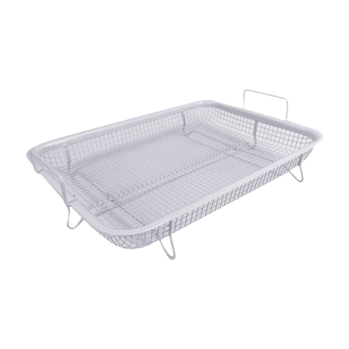 Maxbell Air Fryer Basket Easy Cleaning Mesh Grill Roasting Rack for Veggies Baking white