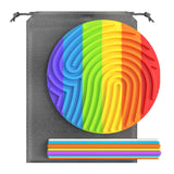 Maxbell Sensory Activity Board Multicolor Portable Sensory Toys for Office Plane Car Round