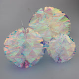 Maxbell Pack of 3 Rainbow Film Foil Gradient Hanging Honeycomb Flower Ball Wedding Venue Decor - Aladdin Shoppers