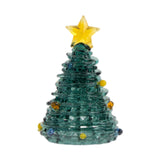 Glass Christmas Tree Ornament for Decorating Holiday Atmosphere Fireplace dark green