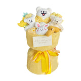 Maxbell Plush Doll Bouquet Cute Dog Bouquet for Engagement Anniversary Bridal Shower Yellow