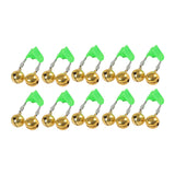 Maxbell 10x Fishing Rod Lure Alarm Bell with Double Ring Bells for Fishing Beginners Gold Clip