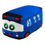 Maxbell Plush School Bus Decorative Home Decor Cushion for Living Room Study Bedroom blue 35cm