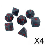 Maxbell 4x7Pcs Polyhedron Dices Party Game Dices D4 D8 D10 D6 D12 D20 for Card Game