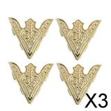 Maxbell 3x2 Pairs Blouse Shirt Metal Pointed Collar Clips Wing Tips Brooch Pin Gold