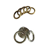Maxbell 10Pcs Round Push Gate Snap Hooks Spring Ring Clasp Carabiner Bronze Silver