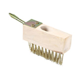 Maxbell Crack Weeder Wire Brush Grout Brush Cleaner for Patio Stones Pavers Driveway with Pointed Handle