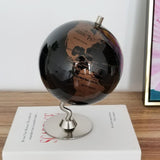 Maxbell Maxbell 5.5 Inch Small Black Golden Illuminated World Globe Alloy Desktop Rotating World Map Globe, Kids Educational Toy Gift