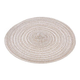 Maxbell 4x18cm Hand Knitting Ramie Table Round Placemat Thermal Insulation Mat Coffee