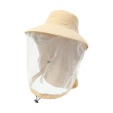 Maxbell Beekeeping Netting Hat Beekeeper Hat with Mesh for Hiking Outdoor Activities Khaki