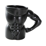 Maxbell Ceramic Mug Creative Breakfast Mug with Handle for Kitchen Restaurant Office Black