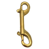 Maxbell Double Ended Bolt Snap Clip for Water Bucket Equine Linking Dog Leash Collar 90 mm Gold