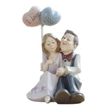 Maxbell Maxbell Creative Couple Statue Art Sculpture Figurine for Desktop Bookshelf Decor Ballon