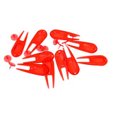 Maxbell Maxbell 10 Pieces Plastic Golf Divot Repair Tool with Ball Marker Golfer Tools Red