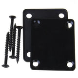 Maxbell 6xBlack Neck Plate w/ Screws For Fender Strat Electric Guitar