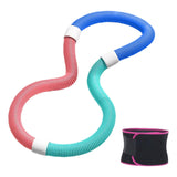 Maxbell Weighted Fitness Hoop with Waist Belt PVC Exercise Hoop for Travel Kids Home 1.5kg