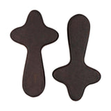 Maxbell 2Pcs Pocket Crosses Crafts Clinging Palm Portable Religious Handheld Crosses Deep Brown