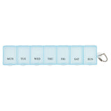 Maxbell 7 Compartments Tablet Pill Box Medicine Storage Organizer Capsule Case Blue