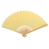 Maxbell Double-sided DIY Craft Fancy Dance Party Paper Hand Fan- Light Yellow