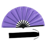Maxbell Folding Fan Decorative Boots on The Ground Fan for Festival Carnival Purple